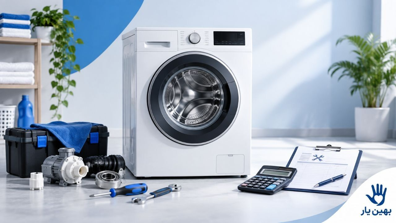 هزینه تعمیر لباسشویی چقدر است؟ راهنمای هزینه تعمیر ماشین لباسشویی